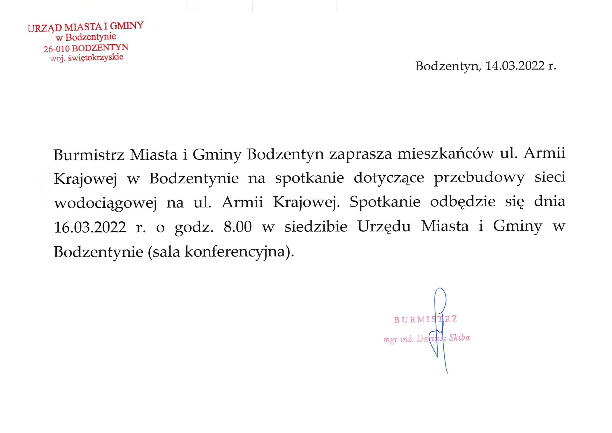 ul. Armii Krajowej w Bodzentynie
