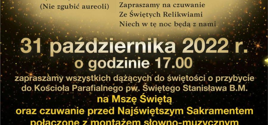 Noc Świętych w Kościele Parafialnym w Bodzentynie