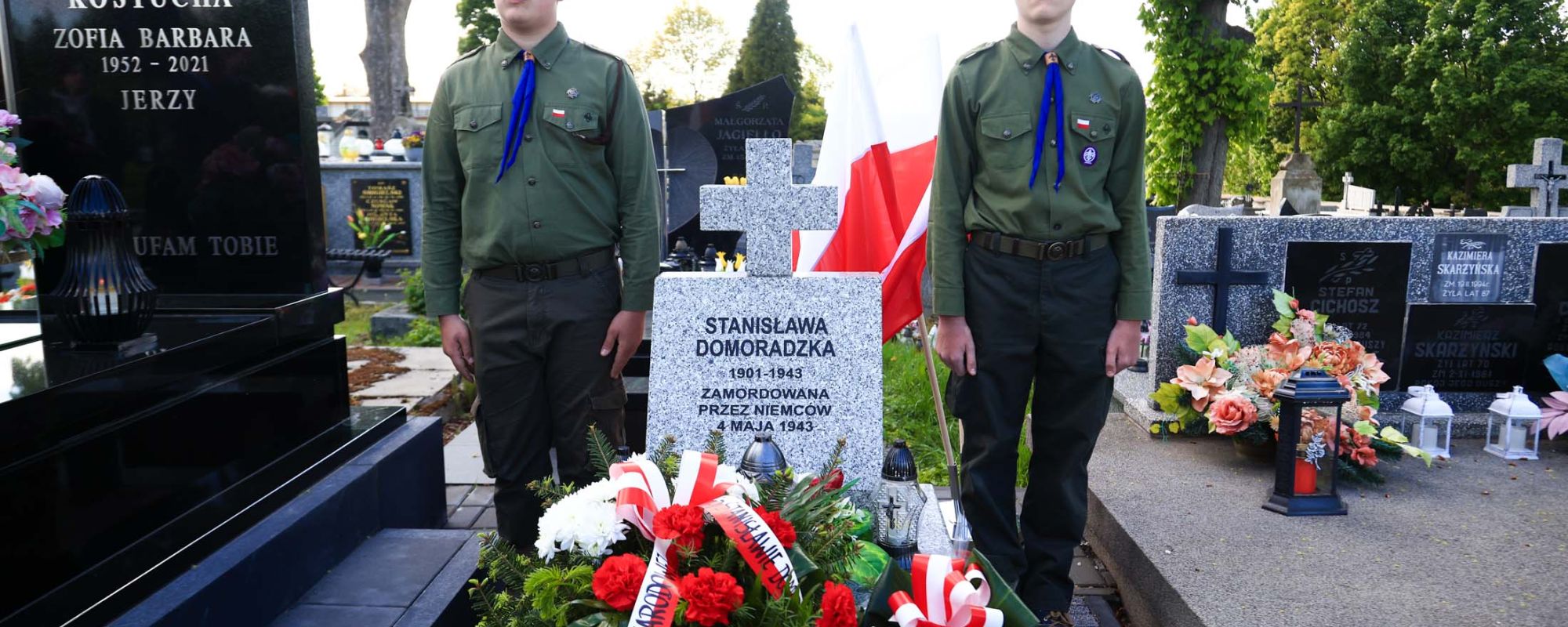 Uroczystość poświęcenia nagrobka Stanisławy Domoradzkiej w Bodzentynie